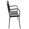 Patio Bench with a Table 49.2" Steel Black - 3 of 4