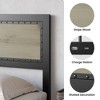 Full Size Bed Frame with Headboard, Industrial Platform Bed Frame with Charging Station - 3 of 4