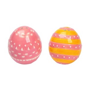 Transpac Easter Egg Dolomite Salt and Pepper Shakers Collectables Multicolor 2.5 in. Set of 2 - 1 of 4