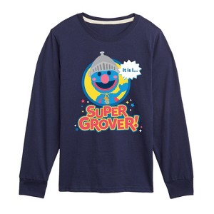 Boys' - Sesame Street - Kawaii Super Grover Long Sleeve Graphic T-Shirt - 1 of 3