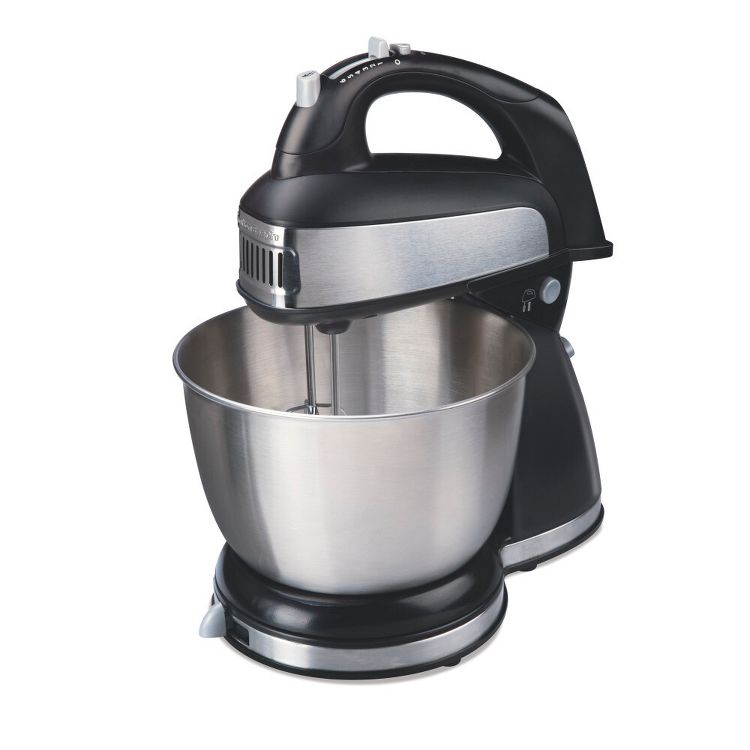 Hamilton Beach 4qt Hand/Stand Mixer 64640: 6-Speed Kitchen Mixer, Stainless Steel Bowl, Dishwasher-Safe Parts, 290W, 1 of 8