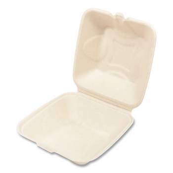 Bagasse PFAS-Free Food Containers, 1-Compartment, 6 x 6 x 3.19, Tan, Bamboo/Sugarcane, 500/Carton Bagasse PFAS-Free Food Containers, 1-Compartment, 6 x 6 x 3.19, Tan, Bamboo/Sugarcane, 500/Carton