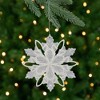 Northlight Snowflake with Glitter Design Christmas Ornament - 5.5" - Clear - 2 of 3