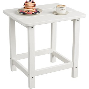 Weather Resistant Square Outdoor Side Table, Patio End Table for Backyard, Pool, Front Porch, and Indoor Use—Perfect Companion Piece - 1 of 4