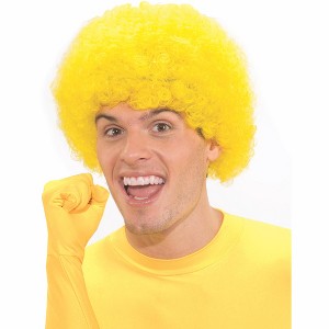 Rubies Curly Party Wig Yellow - 1 of 2
