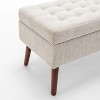 NicBex Ottoman With Storage, Tufted End Of Bed Bench with Wood Legs, Storage Bench for Bedroom - 4 of 4