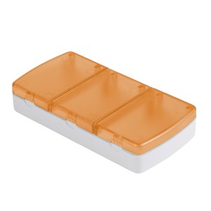 Unique Bargains 3 Grids Single Row Pill Case 1 Pc - 1 of 4