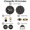 Big Dot of Happiness Adult 50th Birthday - Gold - Birthday Party Paper Charger and Table Decorations - Chargerific Kit - Place Setting for 8 - 3 of 4