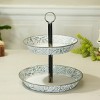 VIP Metal 13.5 in. White Double Tiered Display Tray - 2 of 4