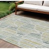Sage Artichoke Green And Gold Abstract Washable Indoor Outdoor Area Rug - 2 of 4