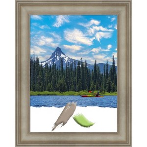 Amanti Art Mezzanine Antique Silver Narrow Wood Picture Frame - 1 of 4