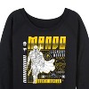 Women's - Star Wars - The Mandalorian Mando Dark Digital Lightweight French Terry Wide Neck Long Sleeve Graphic Shirt - 2 of 4