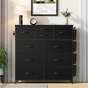 Gikpal 10 Drawers Dresser for Bedroom, Storage Drawer, Cupboards & Cabinets, Side Pockets & Hooks, Sturdy Metal Frame, Kitchen, Dinning Room - 1 of 4