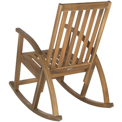 Contemporary Bentwood Acacia Rocking Chair in Brown