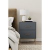 Alpine Furniture,Madelyn Two Drawer Nightstand, Slate Gray - 3 of 3