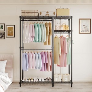 Garment Rack, Clothing Rack – Heavy Duty Metal Freestanding Wardrobe ...