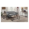 Laredo Parquet Console Table Natural/Black - Breighton Home: Rustic Fir Wood, Metal Frame, Entryway Furniture - 4 of 4
