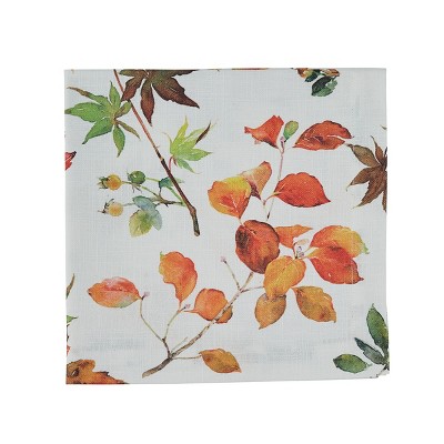 Split P Falling Leaves Napkin Set - White