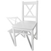 CLIHOME Modern Minimalist Dining Chair with Retro Design of Solid Pine Wood, Comfortable X-Shaped Chair Back Restaurant Backrest Chair(Set of 2) - 3 of 4