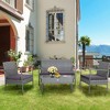 Costway 8 PCS Outdoor Rattan Furniture Set Patio Conversation Sofa Set Cushioned Grey - 2 of 4