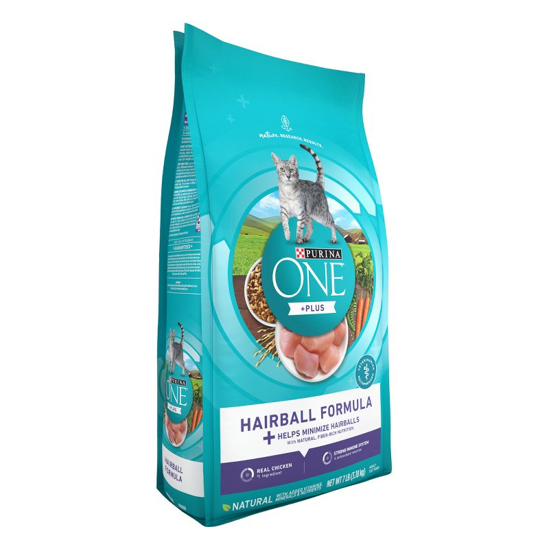 Purina ONE Hairball Formula Adult Premium Chicken Flavor Dry Cat Food, 5 of 9