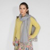 Anna-Kaci Women's Lightweight Sheer Scarf with Metallic Shimmer Hem and Soft Flowing Drape - 3 of 4