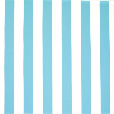 Aqua and White Cabana Stripe Outdoor Throw Pillow Set