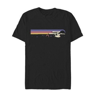 Men's Star Trek Retro Rainbow Warp Drive T-Shirt