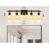 DAKAFUL Modern Bathroom Vanity Light, Vanity Fixture Over Mirror with Black Frame&Clear Glass Shade, Wall Light for Mirror, Bedroom, Bathtub Area - 3 of 4