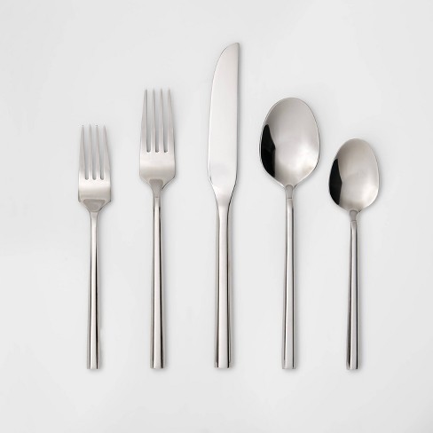 20pc Izon Flatware Set Silver - Threshold™ : Target