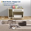 Nasitip Hidden Cat Litter Box Enclosure with Ventilated Panel & Drop-Door, Modern Wooden Cat House Furniture - 3 of 4