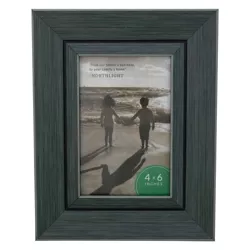 Northlight 9.25" Classical Rectangular 4" x 6" Photo Picture Frame - Gray and Black