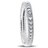 Pompeii3 1/5ct Heirloom Diamond Vintage Wedding Ring 14K White Gold Womens band - 2 of 4
