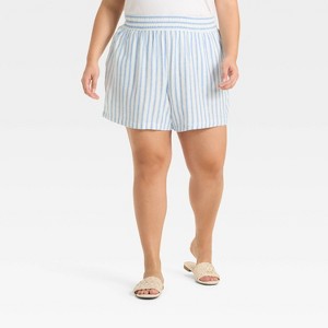Women's High-Rise Linen Pull-On Shorts - Ava & Viv™ - 1 of 3