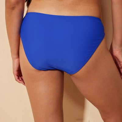 Shade & Shore Women's Mid-Rise Full Coverage Bikini Bottom - Shade & Shore™ Cobalt L — фото 5