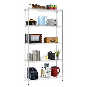 BestMassage 5-Tier Wire Shelving Unit Garage NSF Wire Shelf with Adjustable Shelves and Ample Storage 1250 Lbs Capacity - 1 of 4