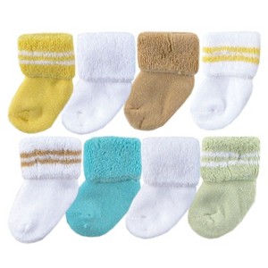 Luvable Friends Baby Newborn and Baby Terry Socks, Yellow Orange - 1 of 1