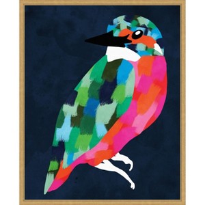 Amanti Art Patchwork Perfection Bird by Kintsugi99  Framed Canvas Wall Art - 1 of 4