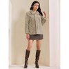 INSPIRE CHIC Women's Faux Fur Lapel Warm Overcoat with Pockets Winter Fluffy Jacket - 3 of 4
