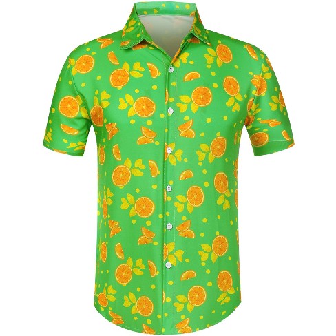 Shirts  Green Oversized Hawaiian Shirt With Lots Of White And