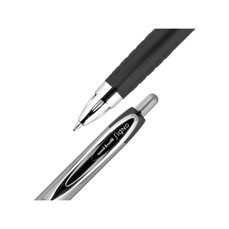 uniball Retractable 207 Black Gel Pens 6ct Click Top 0.7mm Medium Point Pen, 4 of 15