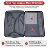 Karl Home 2 Piece Set Expandable Luggage Carry On ABS PC Suitcase with pocket Compartment Weekend Bag Red - 3 of 4