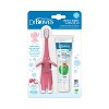 Dr. Brown's Infant-to-Toddler Training Toothbrush & Fluoride-Free Baby Toothpaste Pear & Apple Flavor - 0-3 years - Pink Elephant - 2 of 4