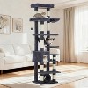 74" Large Cat Tree for Big Cats - Multi-Level w/ Scratching Posts, Hammock, Feeding Station & Cat Condo - 3 of 4