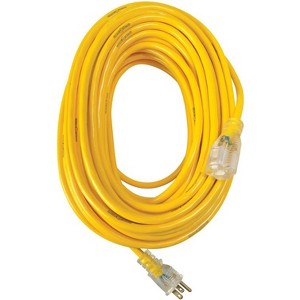 Yellow Jacket Outdoor 100 ft. L Yellow Extension Cord 12/3 SJTW - 1 of 1