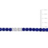 EVERLY JEWELRY | Sterling Silver 13 2/5 CT TGW Created White Sapphire Created Blue Sapphire Bracelet, 7.5 inch - 2 of 4