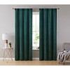 HLC.ME Lopez Velvet Premium Soft Light Filtering Back Tab Rod Pocket Window Treatment Curtain Panels - Set of 2 - 2 of 4
