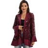 Anna-Kaci Women’s Sequin Mesh Cardigan with Sheer Embellished Sleeves and Flowing Open Front Design for Layering Style - 2 of 4