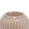 Northlight Cable Knit Ceramic Christmas Candle Holder - 3.25" - Beige - 4 of 4