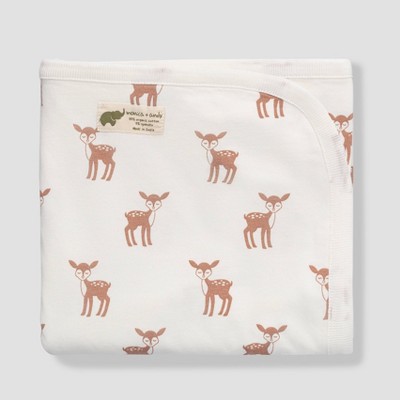 Image of Layette by Monica + Andy Coming Home Swaddle Blanket - Oh Deer